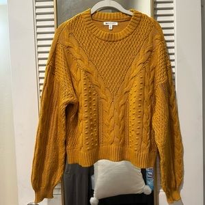 NWT BP x Claudia Sukewski Cable Knit Sweater in mustard